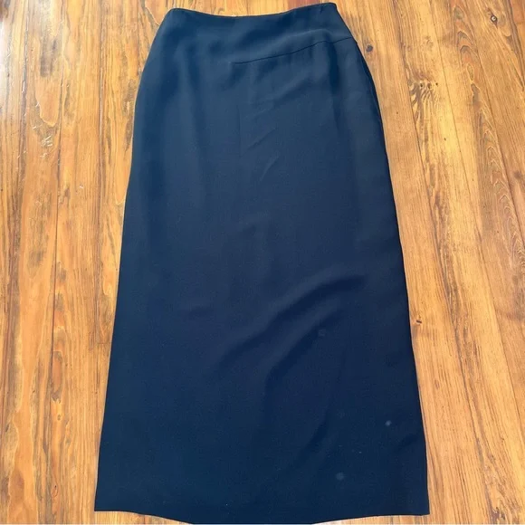 Giorgio Armani Black 100% Silk Maxi Straight Skirt in 46EU (10US) or L - Picture 2 of 16